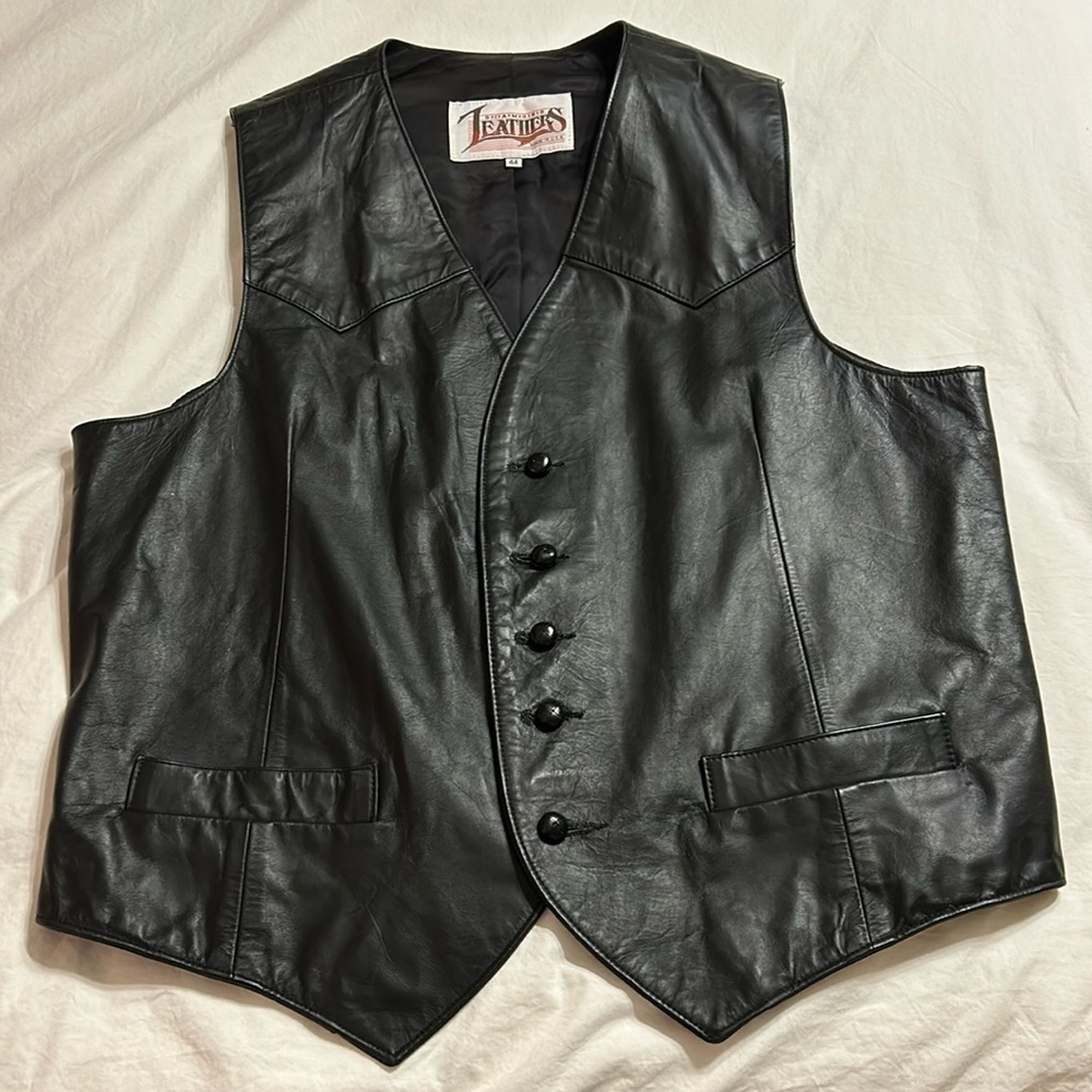 Diamond Leathers black vest sz44